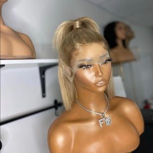 13x4 lace frontal 613 Ash blonde bob wig